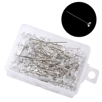 50100pcs sparkle diamond pins wedding floral bouquet pin stitching needle crystal head garment apparel sewing accessories