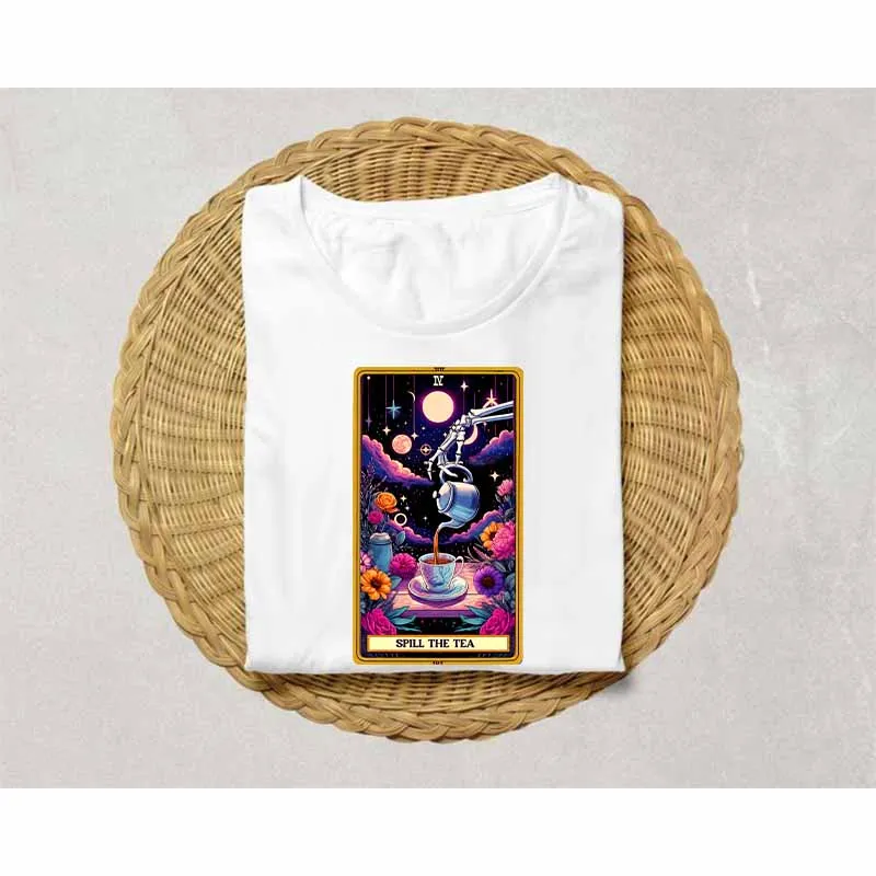 DTF Переводные карты Таро наклейка для одежды утюжок на футболках модная женская