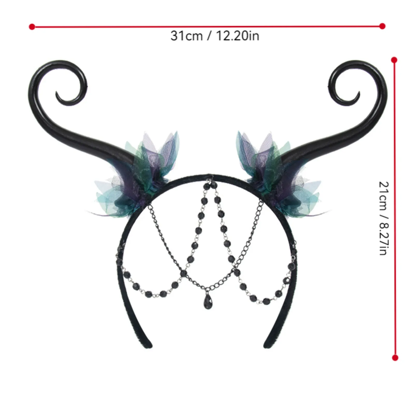 Аксессуар для волос косплея с изображением цветов и сказочного эльфа