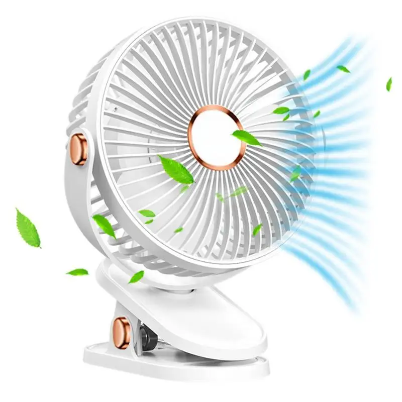 

Mini Clip Fan USB Rechargeable Air Cooling Fan 10000mah Battery Operated Fan 5 Speeds For Outdoor Camping Fishing