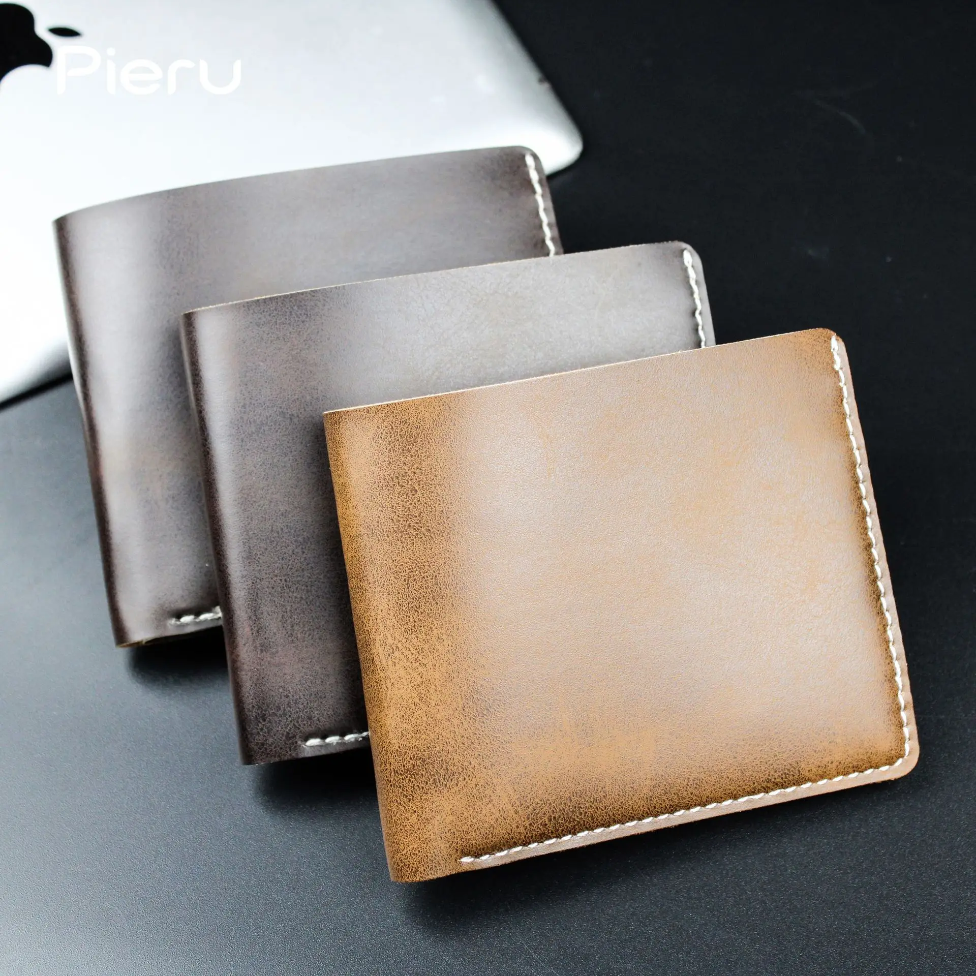 

Short Fashion Luxury Men Wallets High Quality PU Leather Vintage Male Wallet Brand Card Holder Small Card Holder Men's Purse