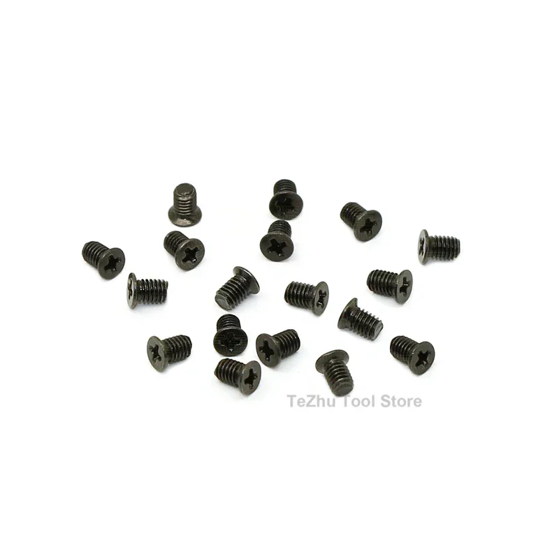 

100 шт. M3 плоский винт с потайной головкой и крестообразным шлицем, винты с крестообразным шлицем, корпус для компьютера, 2,5-дюймовый жесткий диск SSD, черный и никелированный