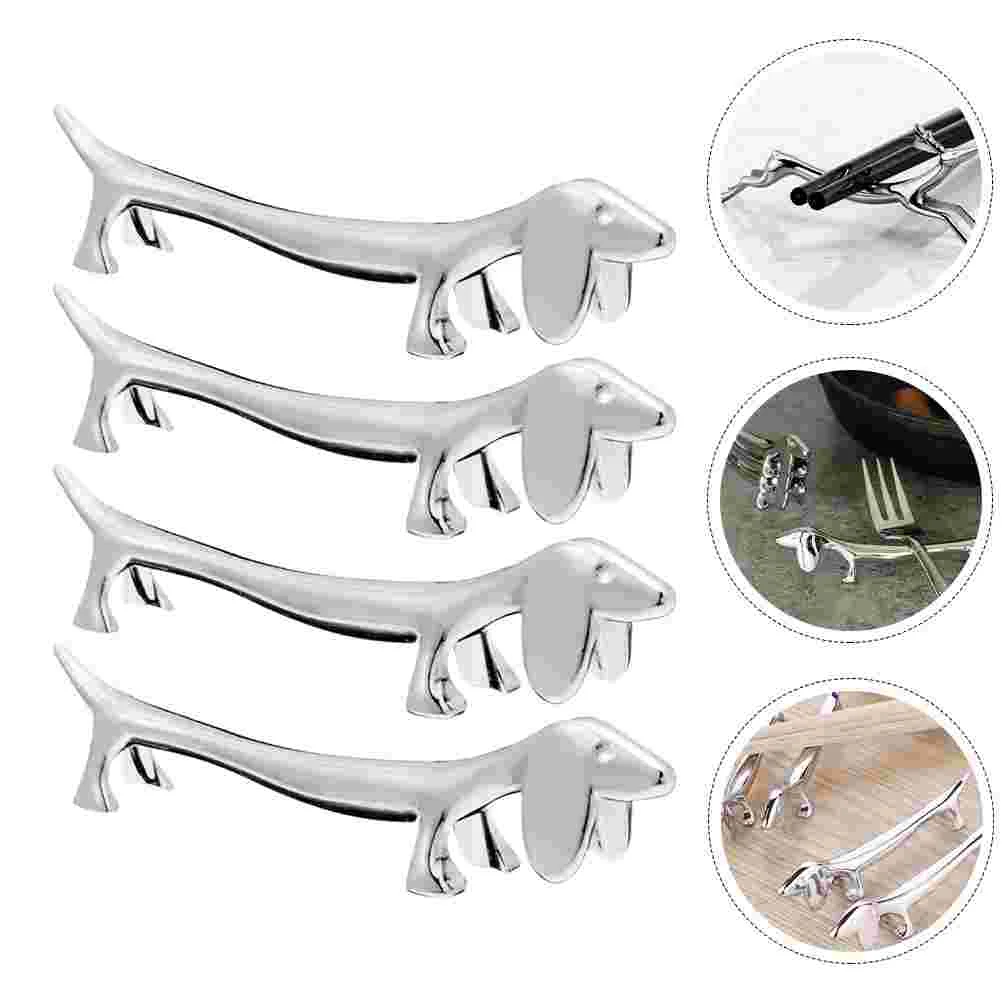 

Holder Rest Chopstick Chopsticks Rack Stand Spoon Rests Dog Spoons Cutlery Metal Kitchen Fork Alloy Tableware Racks Cute Tray