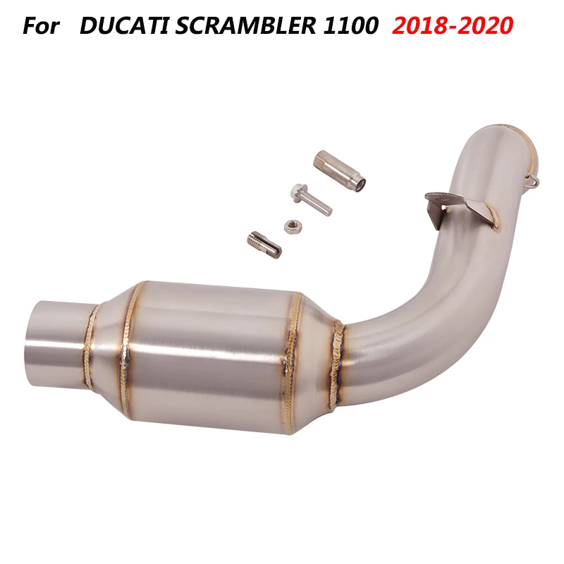 Escape  Motorcycle Middle  Connect Pipe Mid   Link Tube Stainless Steel Replace Catalyst  For DUCATI SCRAMBLER 1100 2018-2020