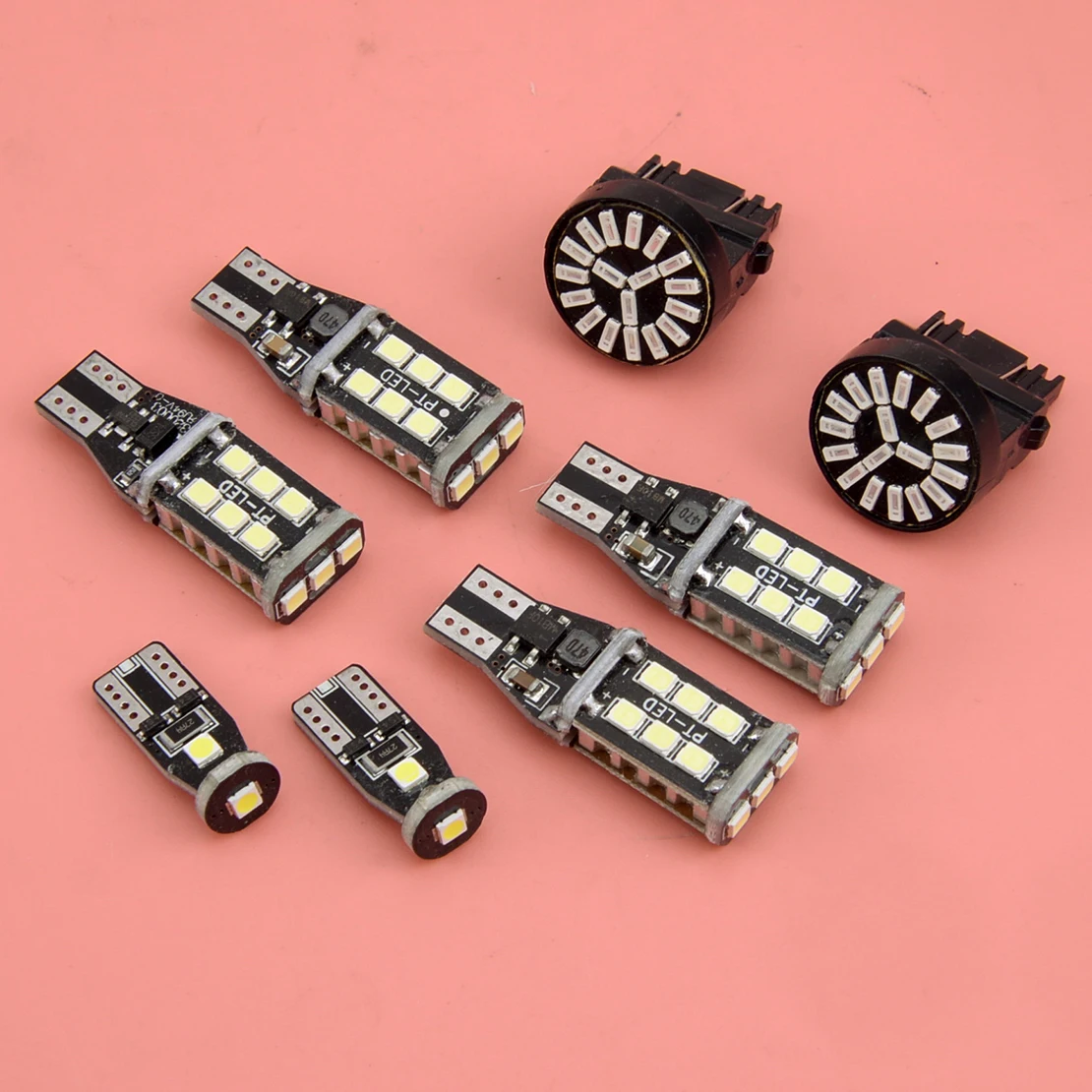 

Универсальный комплект светодиодных ламп T10 T15 3157 для автомобиля с высоким креплением, фонарь заднего хода, фонарь стоп-сигнала 8 шт./компл. Н...