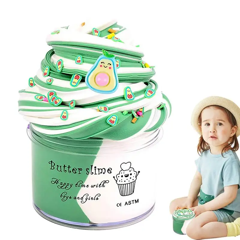 

Squeeze Toy Elastic Squeeze Toy Butter Avocado 70ML Non Stick Green White Kids Products For Classrooms Playrooms Girls Boys