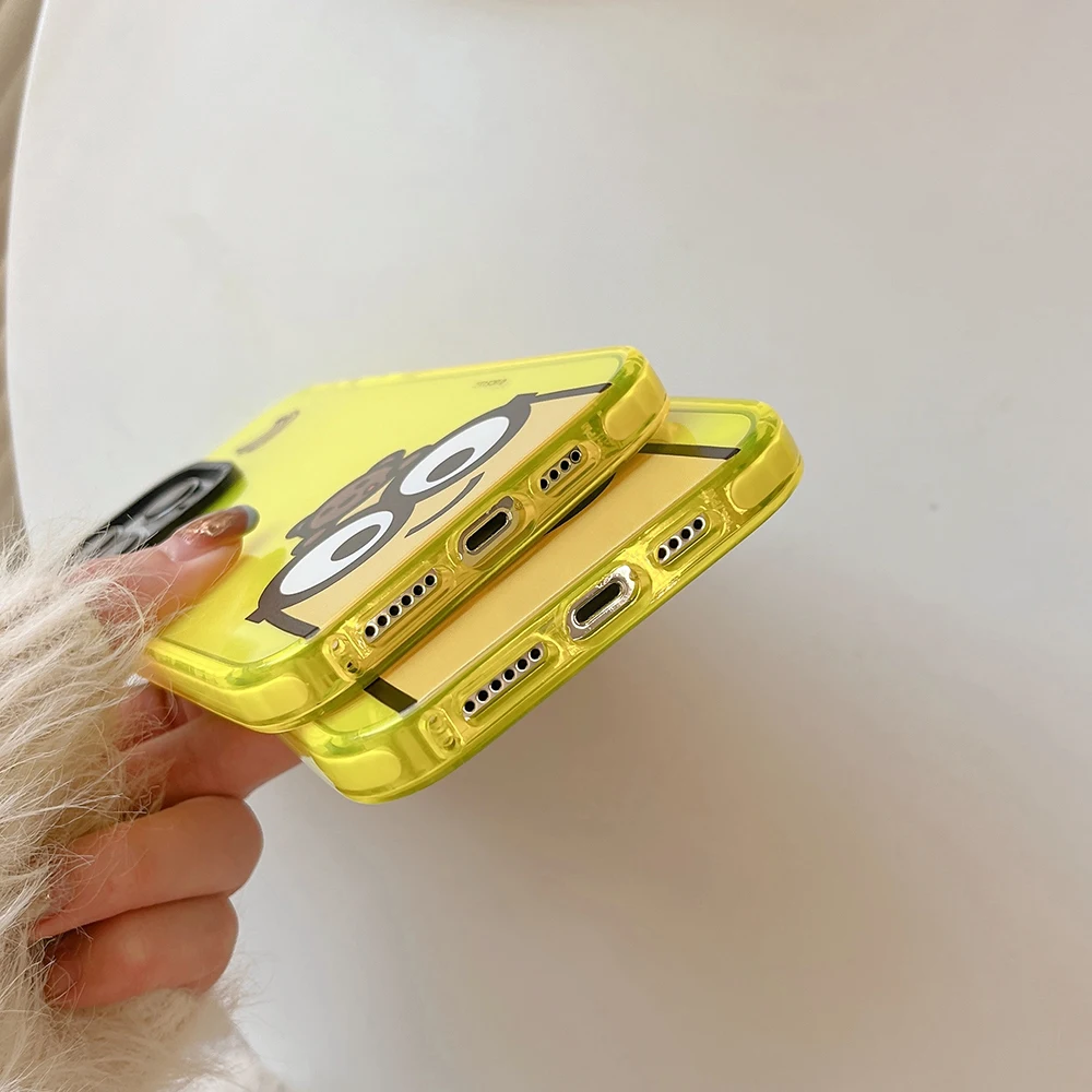 Милый мультяшный чехол для телефона с изображением миньона банана iPhone 14 13 12 11 Pro Max