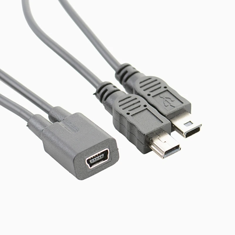 Y1UB USB 2.0 Mini 5-контактный разъем типа мама-папа OTG Power Data Разветвитель кабеля