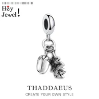 acorns leaves charm pendants for fashion jewelry making spring antique 925 sterling silver