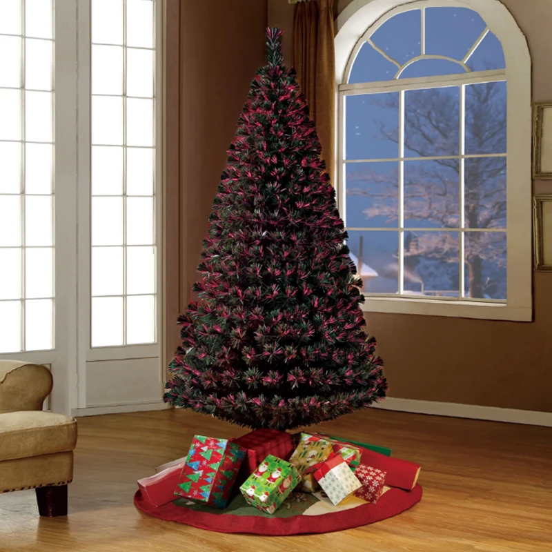 Holiday Time Prelit Fiber Optic Spruce Artificial Christmas Tree, 7', Multi-Color