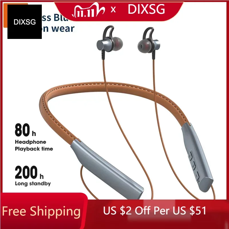 

Auricolari Bluetooth DIXSG cuffie magnetiche Sport auricolari da collo appesi senza fili con microfono headphones