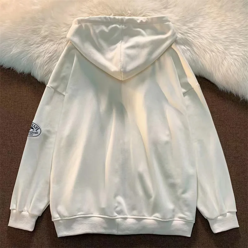 2022 New Lamb wool zip up hoodies women spring couple sweatshirt plus velvet thick lamb jacket style fleece ins |