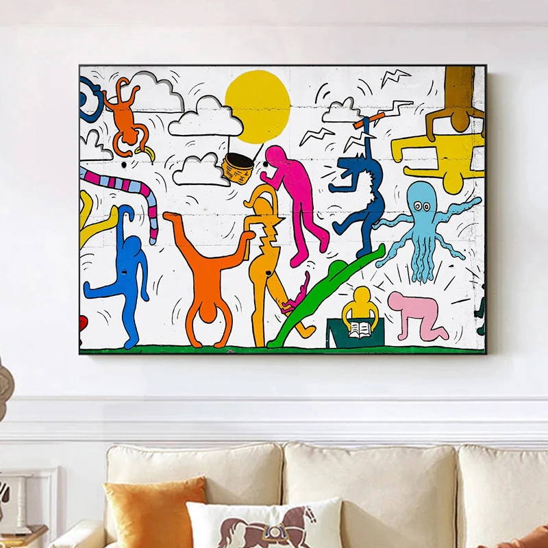 

Кит стиль художественный танцующий человек плакат и печать абстрактная фотография ретро поп Картина на холсте Настенная картина Декор детской комнаты