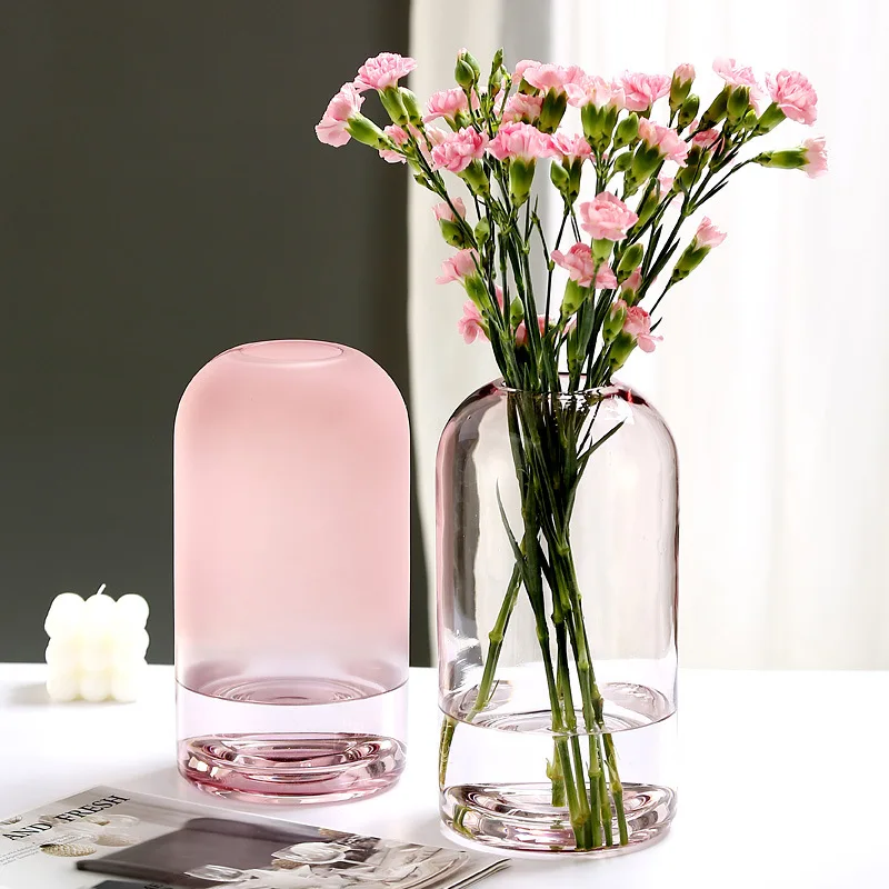 

Креативная настольная стеклянная ваза для цветов в Европейском стиле, Минималистичная посуда для растений, гостиной, столовой, Цветочная иллюстрация