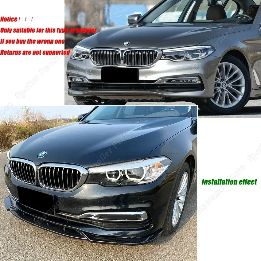 Для BMW 5 серии G30 525i 530i 2017-2020 автомобильный передний бампер спойлер лезвие для губ
