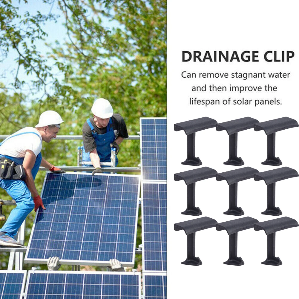 

5/10Pcs Solar Panel Drainage Clips Photovoltaic Panel Drainage Clips Drain Water Diversion Clip Solar Panel Accessories