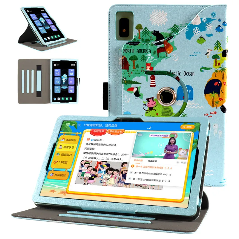 

360 Degree Rotating Cover Case For TCL TAB 10L 8491X 10.1" Tablet PC Protective Funda with Hand Strap