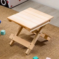 solid wood stool made of pine stable low stool portable folding small stool foot pedal children wooden stool