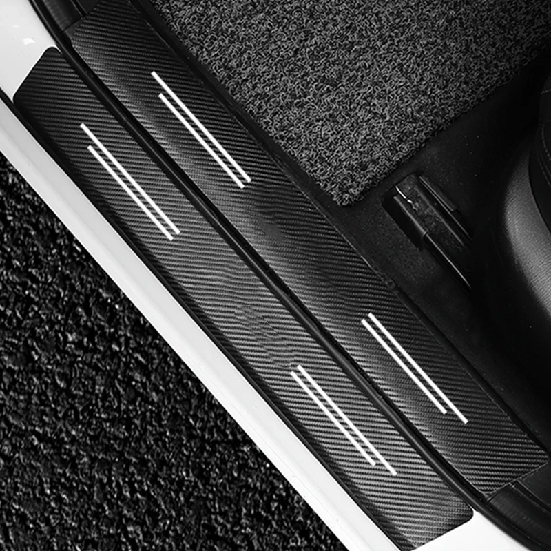 

4PCS For Land Rover Discovery 3 4 LR3 LR4 L318 L319 L462 Sport Car Door Sill Scuff Plate Carbon Fiber Stickers Auto Accessories