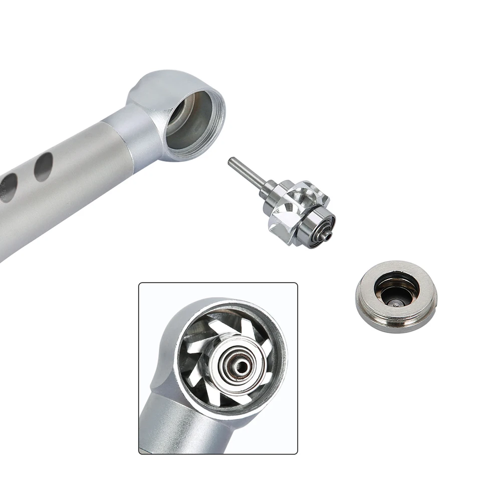 AZDENT 2022 Standard Dental E-generator LED High Speed Handpiece Ceramic Push Button 4 Spray Stainless Body Dentistry Equipment