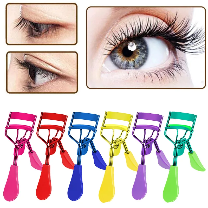 

Eyelash Clip New Soft Handle Eyelash Curler Natural Bending Lashes Curling Tool Portable Carbon Steel Women Makeup Tools