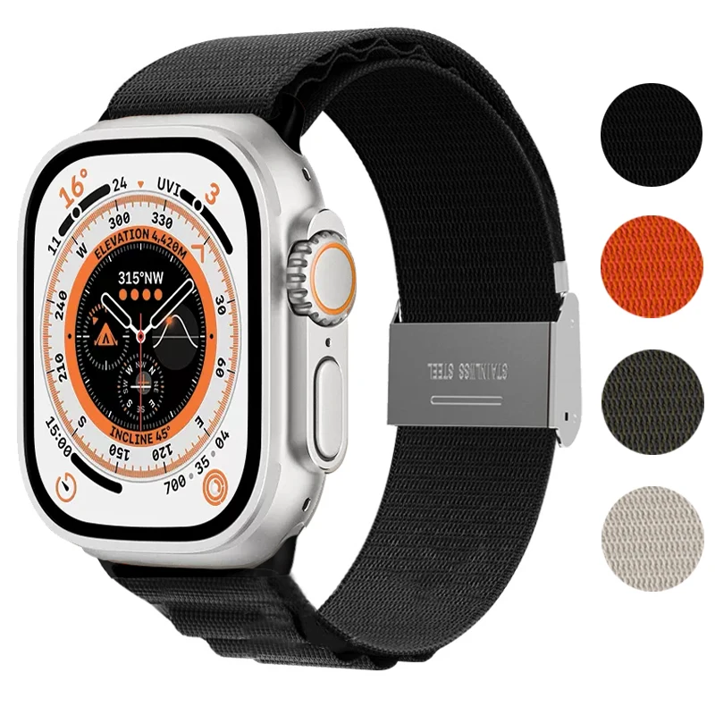 

Strap for Apple watch band 44mm 45mm 40mm 41mm 42mm 38mm snap buckle Alpine loop bracelet iWatch series 7 6 5 3 se 8 Ultra 49mm