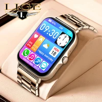 lige smart watch men women full touch sports fitness tracker heart rate temperature bluetooth call smart watches for android ios