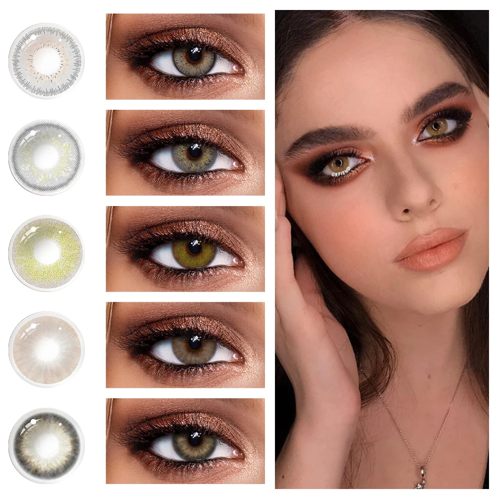 

Gfriend 2-Pack Colored Contact Lenses With Prescription Eyes Free Shipping Hema Natural Color Contact Lenses Beauty Pupils Lens