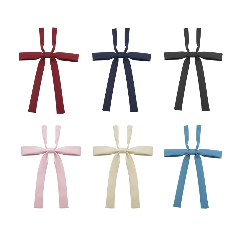 

1pc/6pcs Students Shirt Bowknot Necktie Women Knot Uniform Detachable Collars Removable Ties Costume Accessories