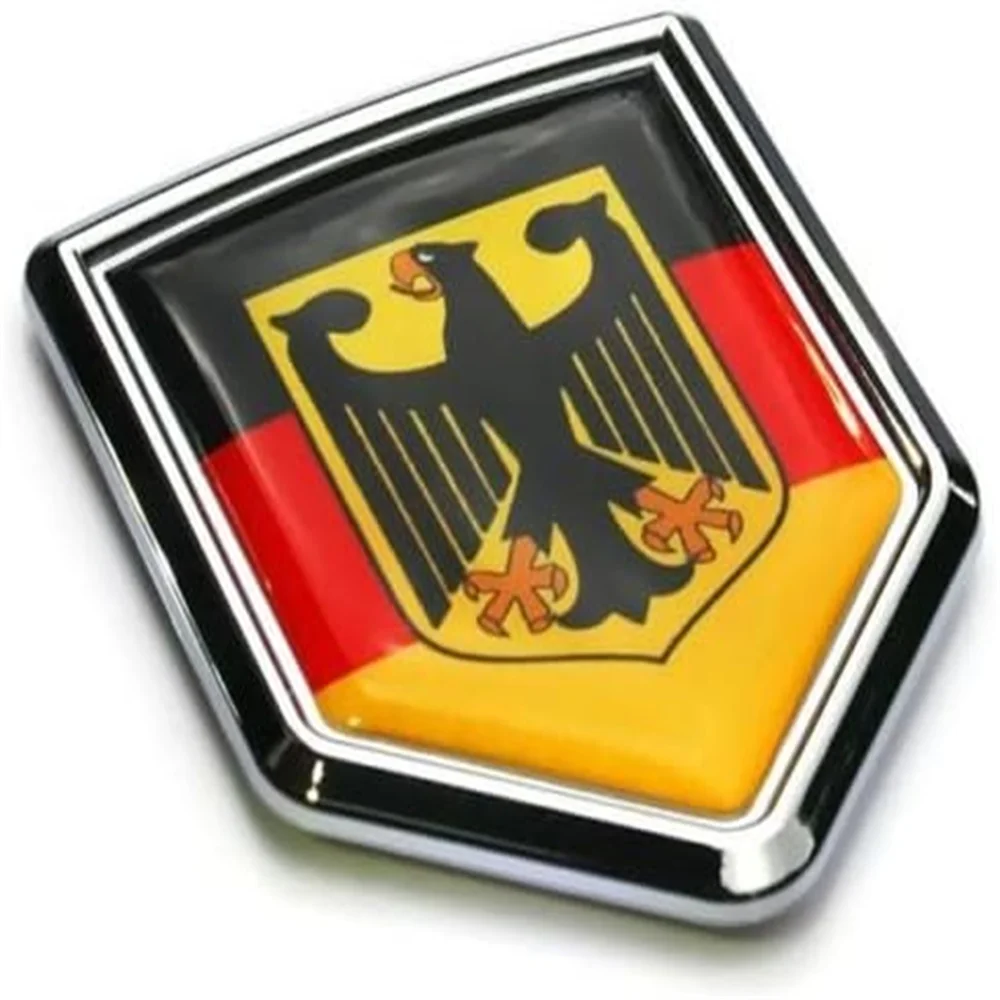 

CBSHD077 Хромированные Наклейки С Эмблемой Немецкого Флага, 3D-декали Для Автомобилей И Мотоциклов, Наклейки На Весь Кузов