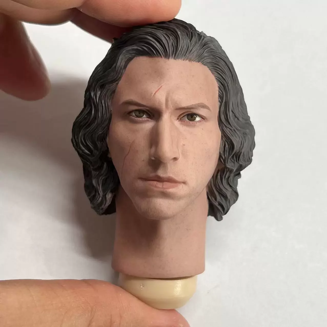 1/6 Kylo Ren модель головы водителя Адама Дугласа из ПВХ Мужская голова солдата резьба
