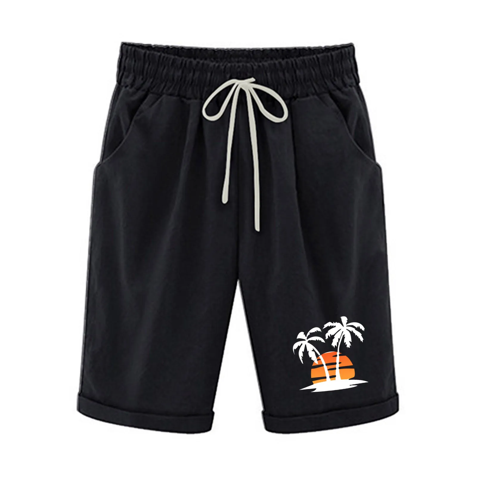 

Shorts for Woman Man Fashion Print Elastic Waist Summer Sports Sweatpants Beach Short Pants Loose Clothing Womens Y2k Clothing