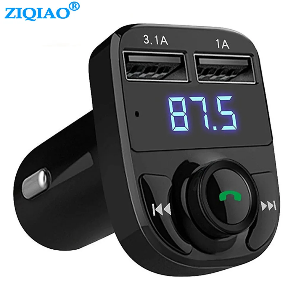

Car Handsfree Bluetooth Kit FM Wireless Transmitter Audio Receiver MP3 Player Dual USB Charger HY82