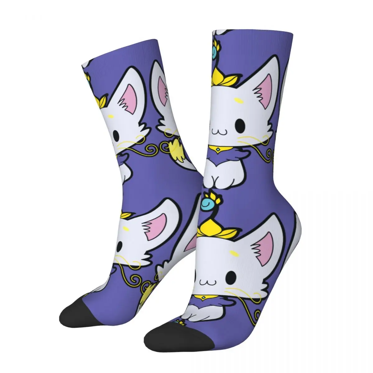 

Funny Crazy Compression Sock for Men Yuumi Tri-blend Hip Hop Harajuku League of Legends LOL Game Pattern Printed Boys Crew Sock