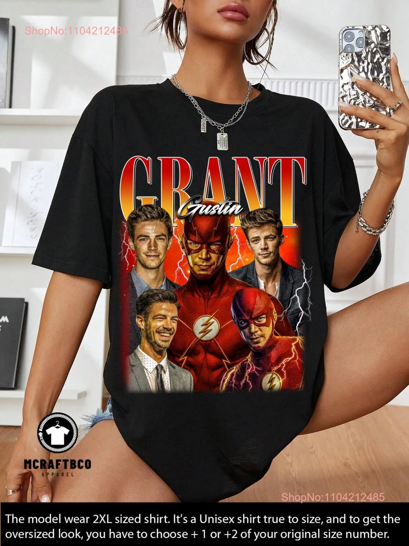 Grant Gustin Vintage T Shirt For Fans Best Idea long or short sleeves