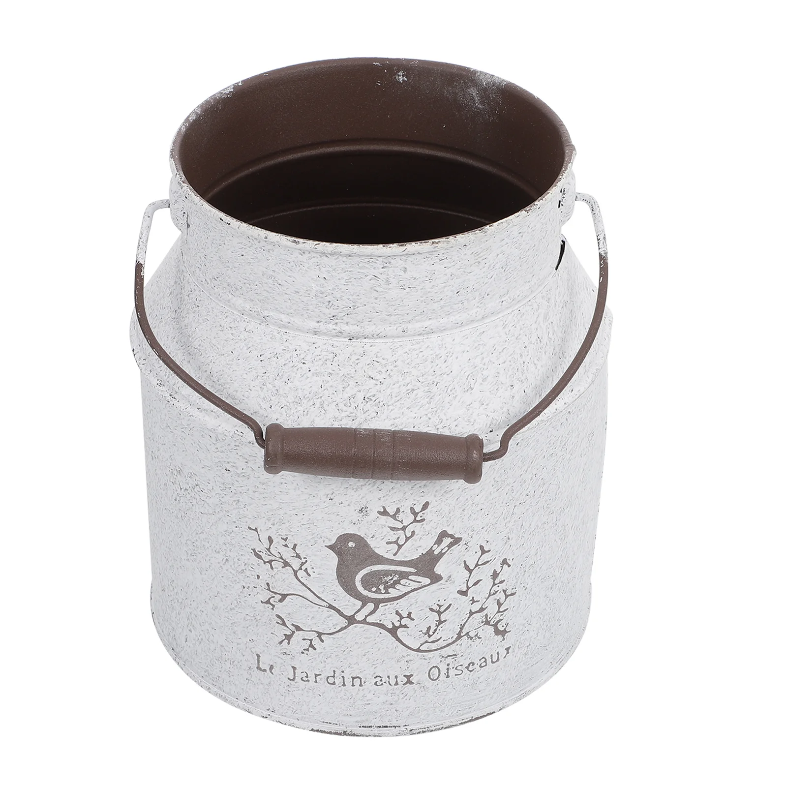 

Iron Sheet Retro Flower Bucket Home Balcony Garden Plants Pot Flower Bucket Vase