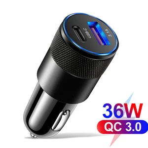 USB Car Charger USB Type C PD Quick Charge 3.0 Fast Charging For iphone 13 12 Huawei Xiaomi 12 Samsu in Pakistan