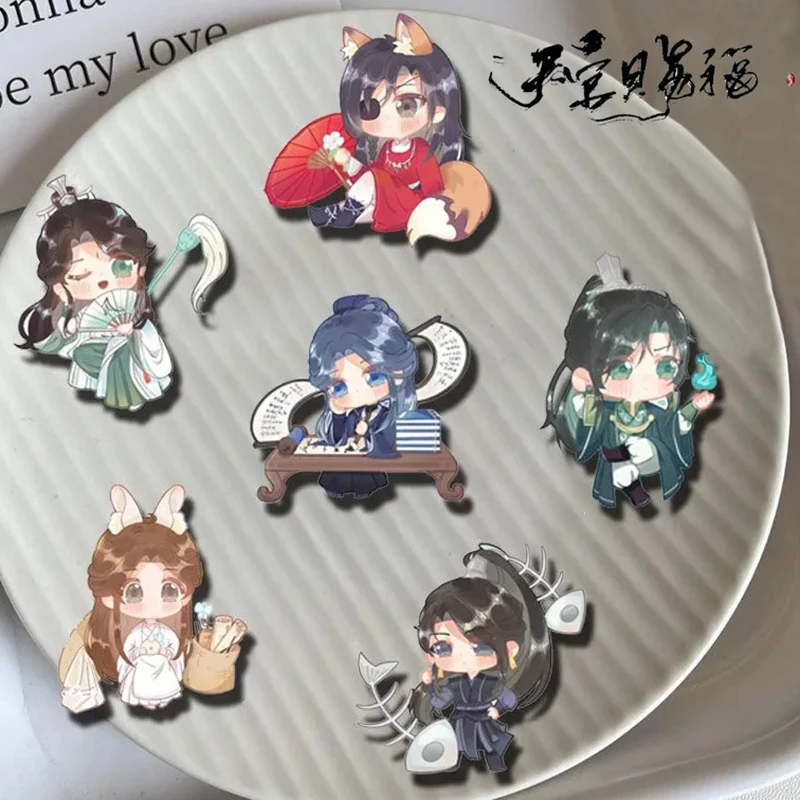 

Anime Tian Guan Ci Fu Cosplay Badge Hua Cheng Xie Lian Heaven Official's Blessing Acrylic Lapel Pin Props Brooch Accessories