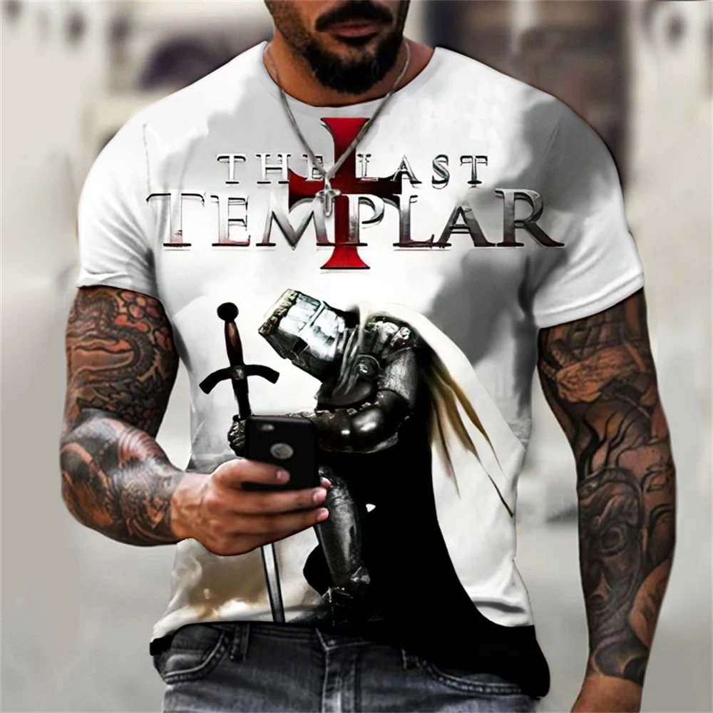 

2023 New Fashion Men's T-shirt 3D Color Customized Men's Clothing Daily Casual Short Sleeve Cross Top T-shirt Summer
