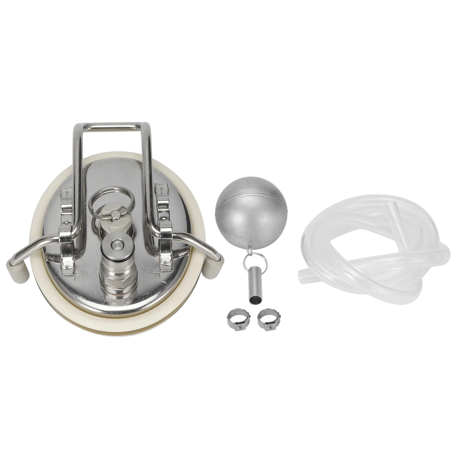 

Stainless Steel Homebrew Carbonation Keg Lid with Beer Tube Floating Ball for Kegland Kegs