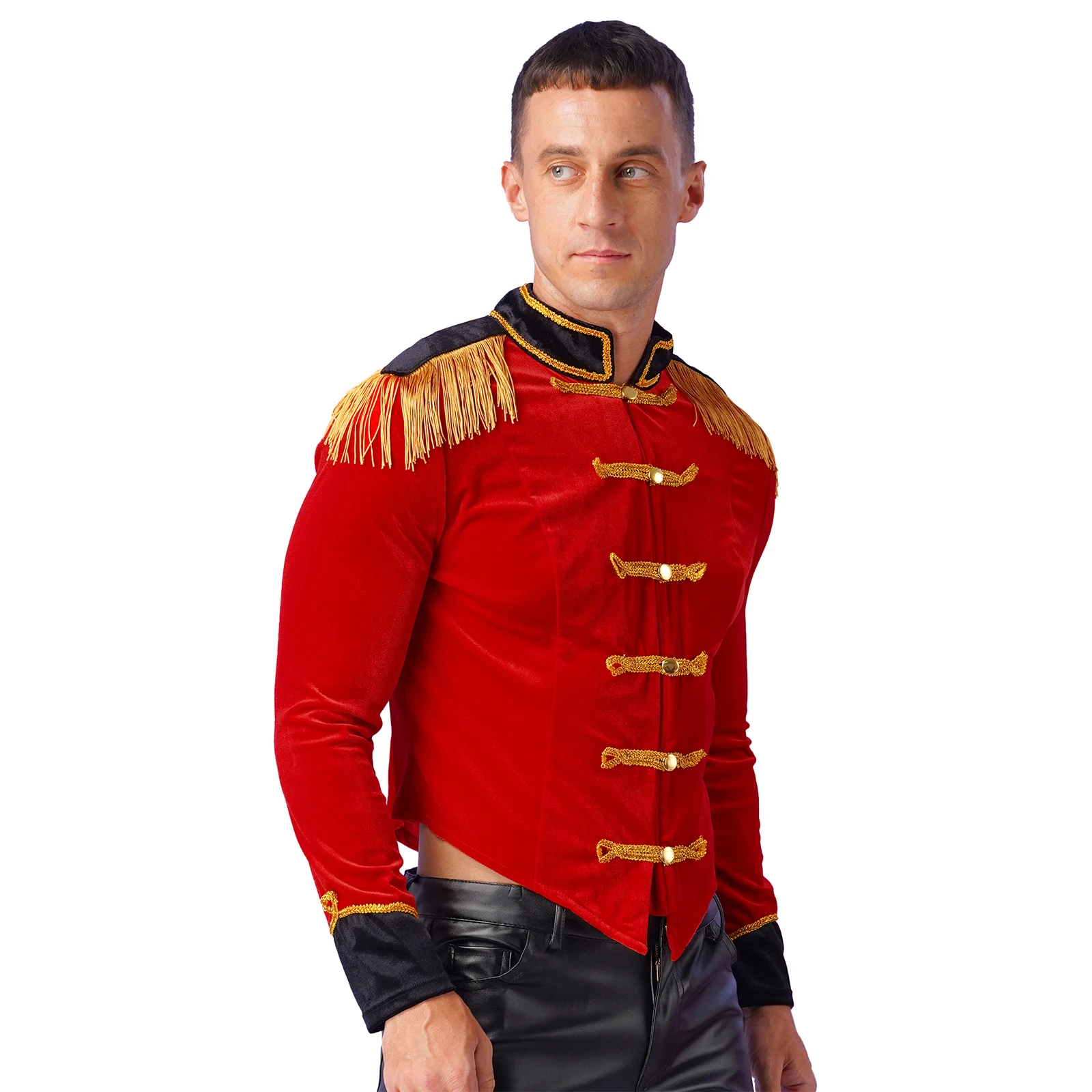 Мужской костюм для косплея в стиле цирк Ringmaster бархатная куртка с длинным рукавом