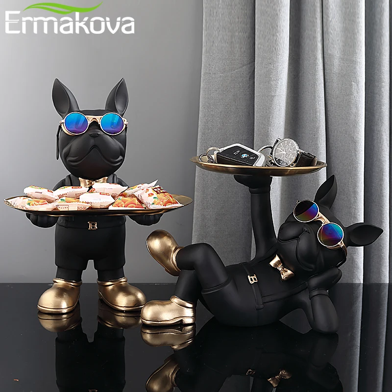 Фигурки животных бульдога коробка для хранения украшения стола модель собаки