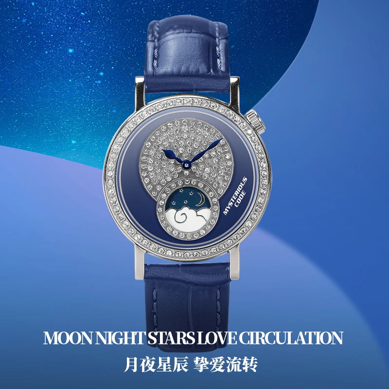 

MysteriousCode Ladies Watch Luxury Diamonds Watches Japan Miyota Quartz Movt Star Design Starry Sky Watch Gift For Woman Clock