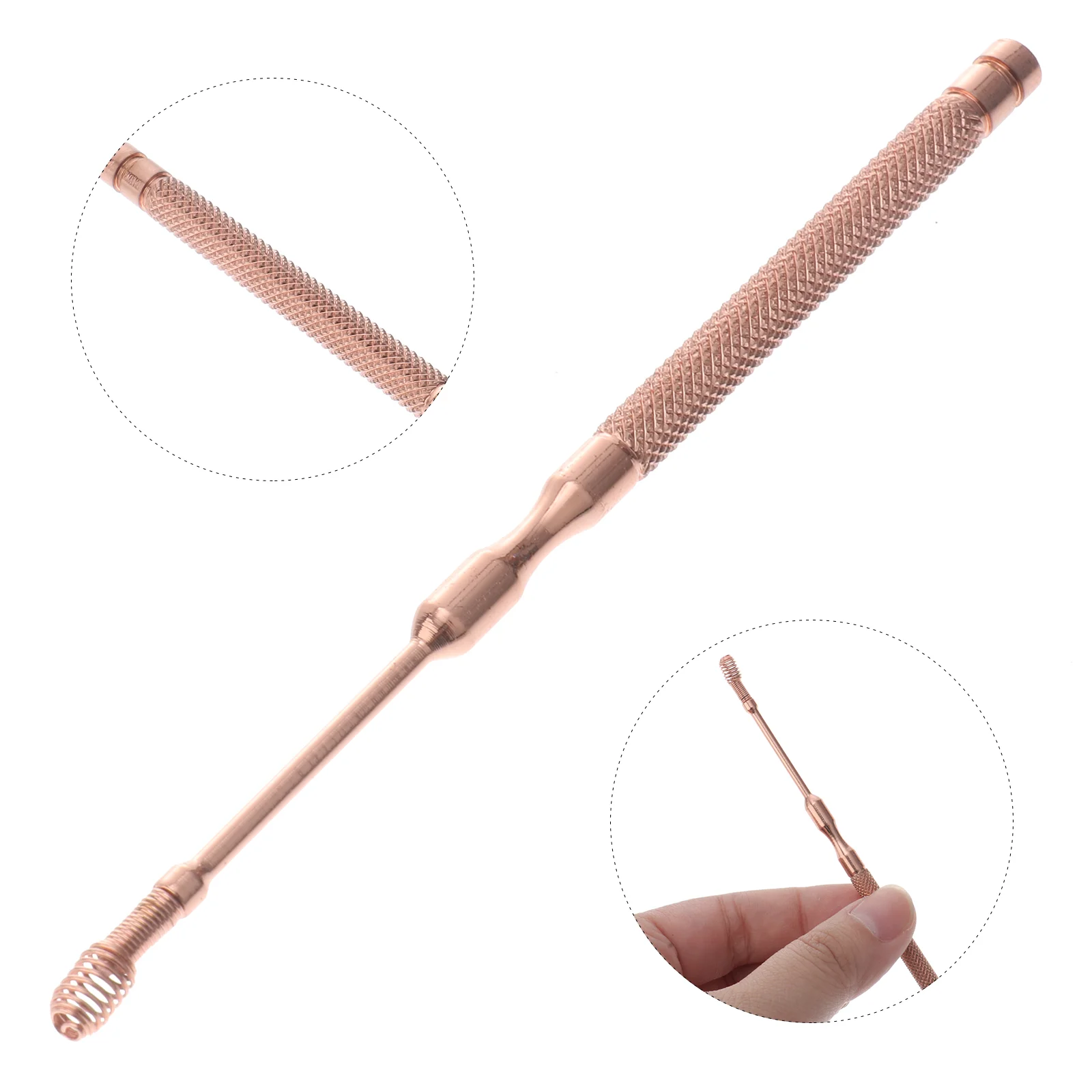 

1pc Ear Pick Portable Spring Shape Stainless Steel Cleaning Household Goods Ear Cleaner Spoon