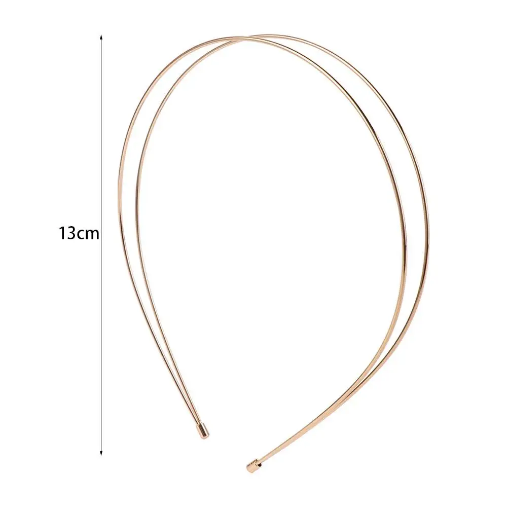 Подарки ленты для волос из сплава с двойным корнем серебряные тонкие