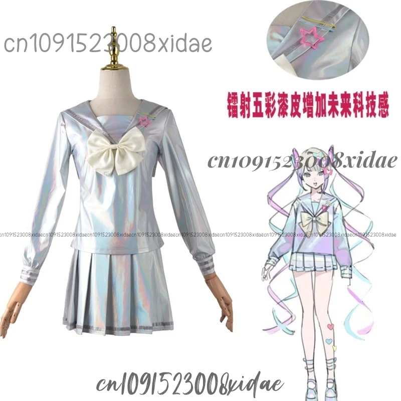 Игра Needy Girl Overdose Косплей Костюм Парик Аниме JK Униформа Кожаная Юбка Комплект Abyss