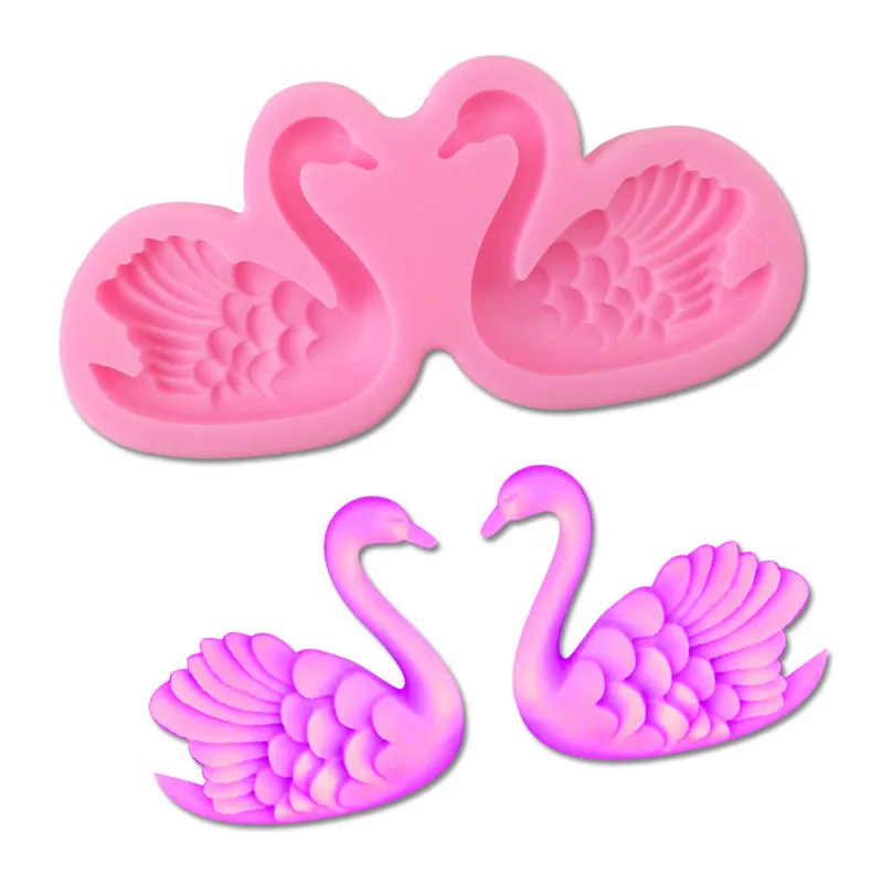 

Swan Shaped Silica Gel Mould, Chocolate Turning Sugar Baking Cake Mould, Gypsum DIY Dropping Glue, Manual Soap Mould