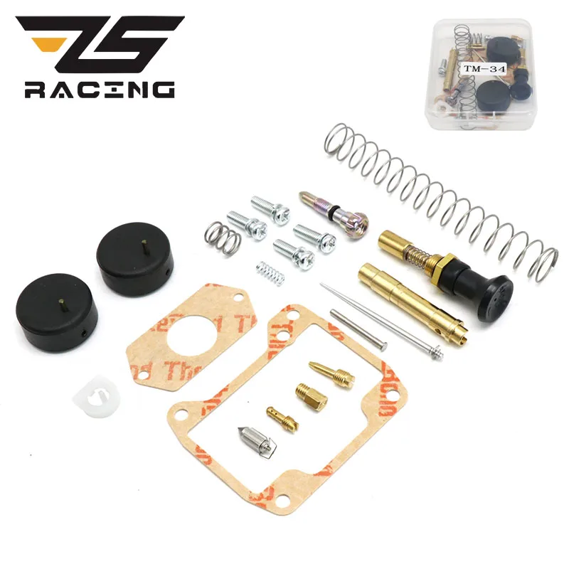 ZS гоночный мотоцикл Mikuni TM34 Набор для Ремонта Карбюратора, поплавковая прокладка, насадка, стартер иглы