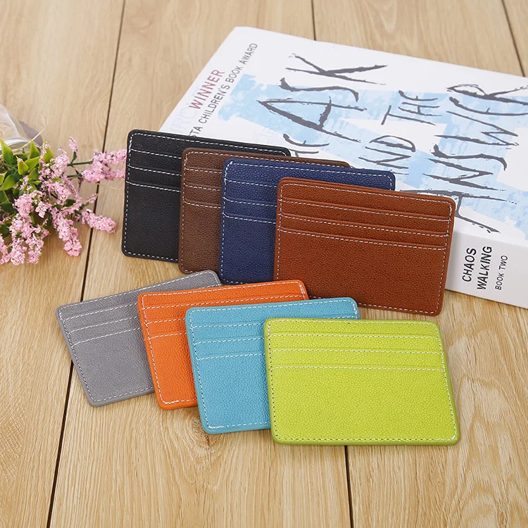 Mini Thin Bank Set Solid Color Women's Multi-layer Card Bag