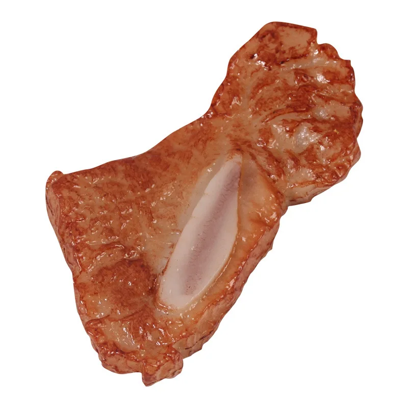 8cmX4.5cm PVC Simulation Meat Model Artificial FAKE Lamb Chops FOOD Western Restaurant Hotel Shop Decoration Shoot Props |